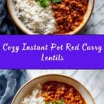 Instant Pot Red Curry Lentils Recipe