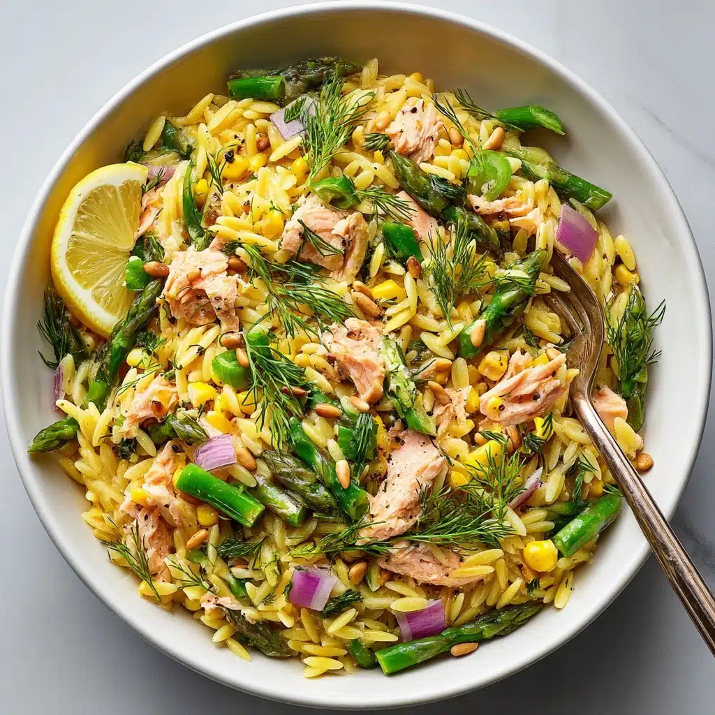Salmon Asparagus Orzo Salad Recipe