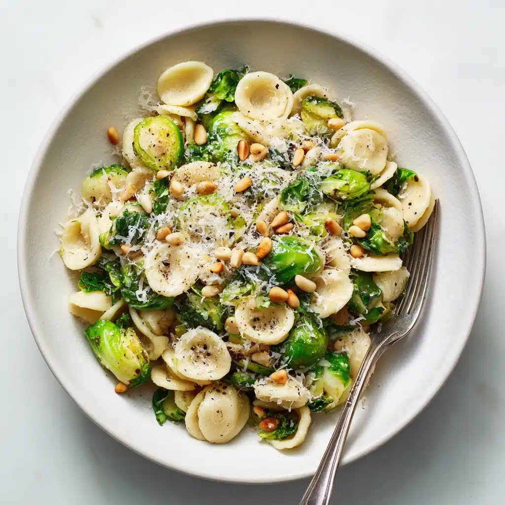 Brussels Sprouts Parmesan Pasta Recipe