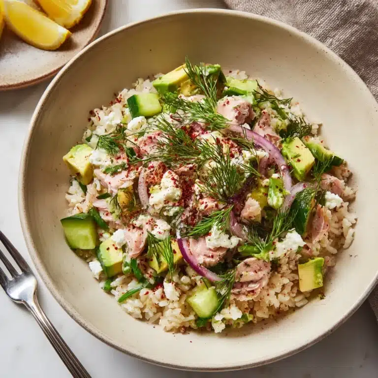 Tuna Avocado Brown Rice Bowls Recipe
