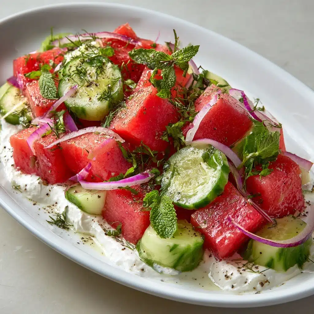 Watermelon Salad with Whipped Feta Recipe