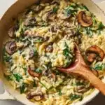 Creamy Garlic Mushroom Orzo Recipe
