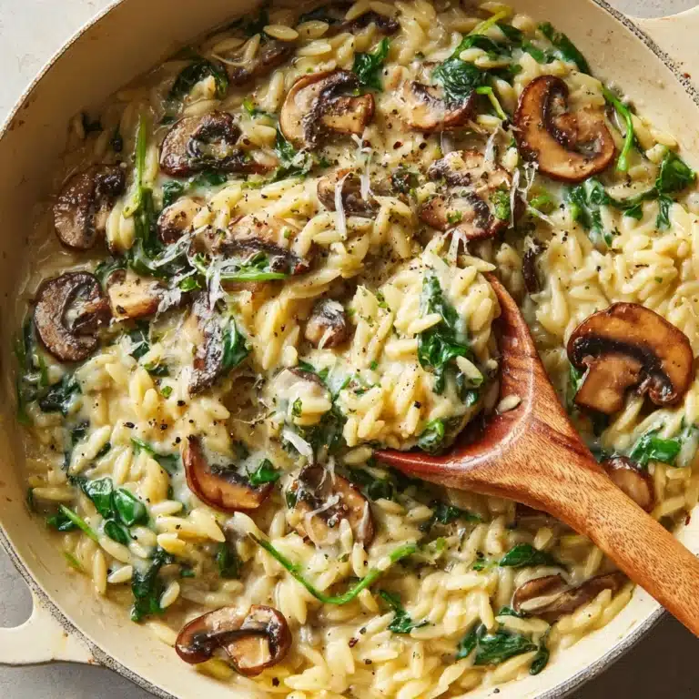 Creamy Garlic Mushroom Orzo Recipe