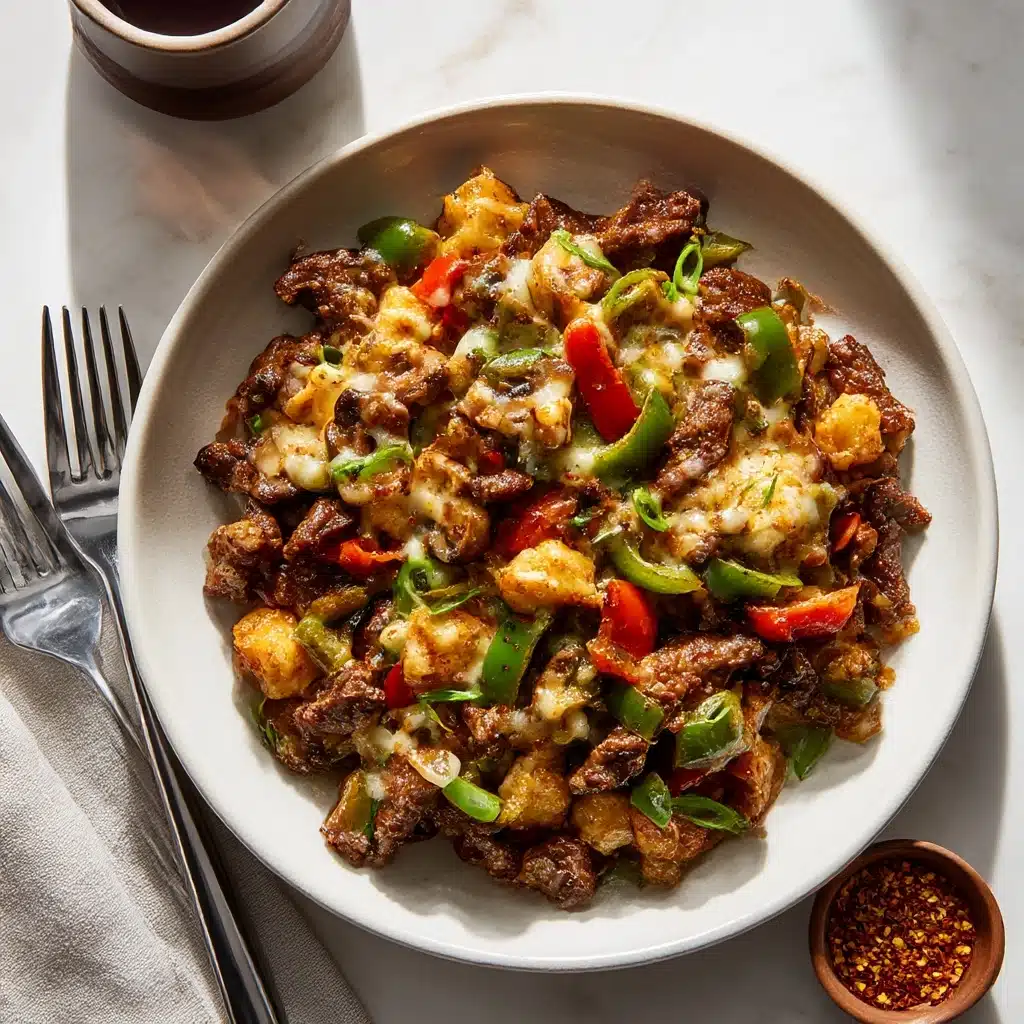 Zesty Philly Cheesesteak Skillet Recipe - Recipe Image