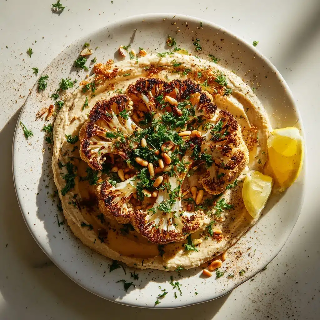 Cauliflower Steaks with Hummus and Gremolata Recipe