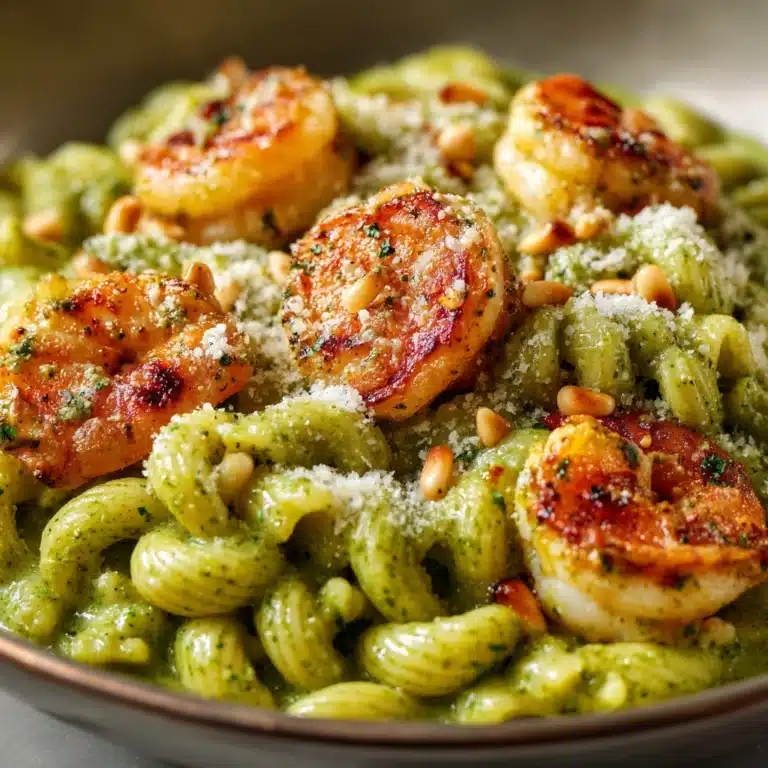 Shrimp Pasta with Broccoli Pesto Recipe