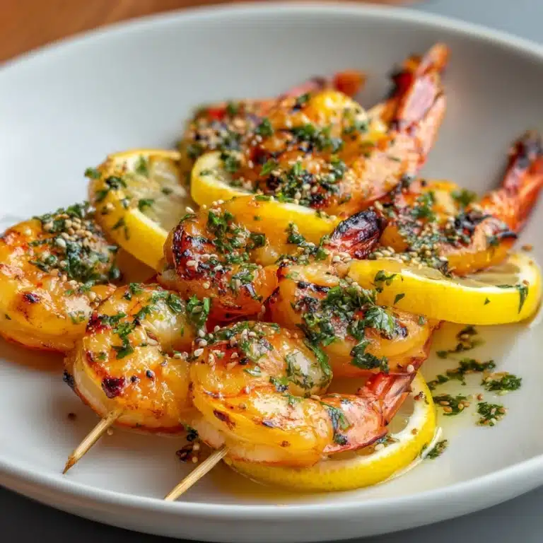Shrimp Scampi Skewers Recipe