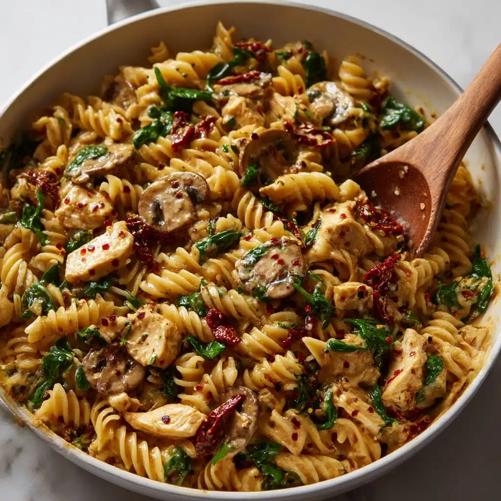 One Pot Creamy Sun-Dried Tomato Pasta Recipe - Recipe Image