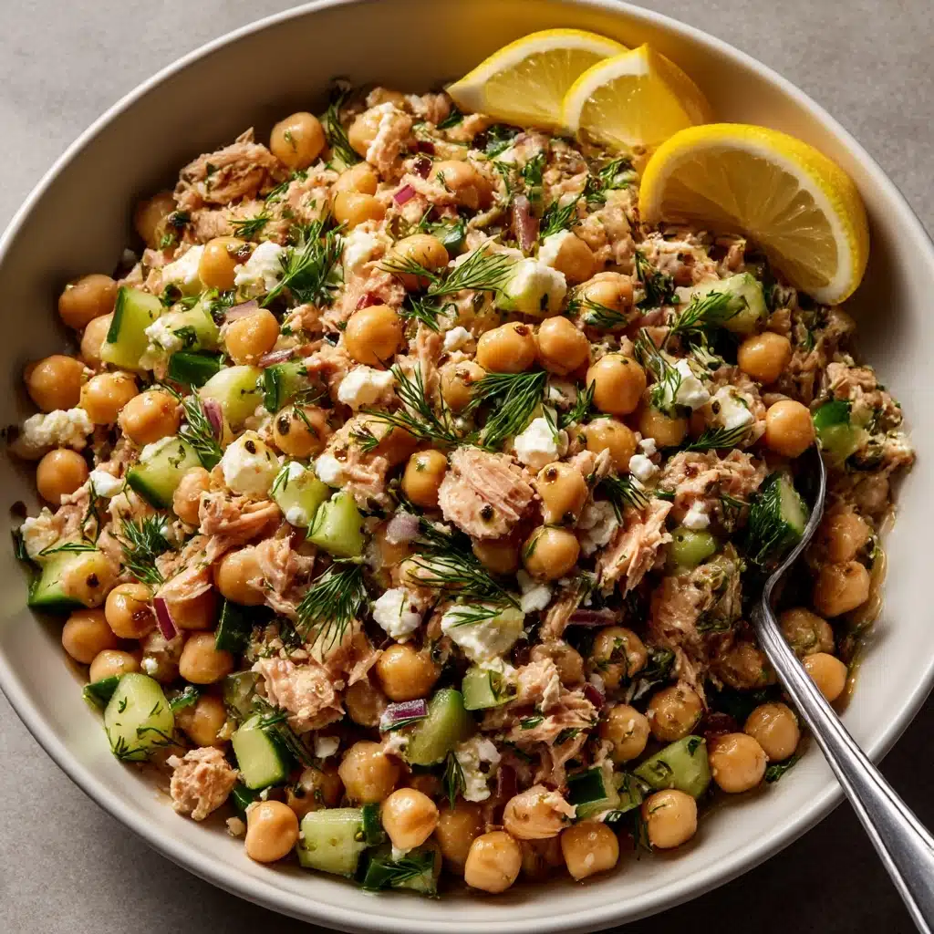 Lemon Tahini Chickpea Tuna Salad Recipe