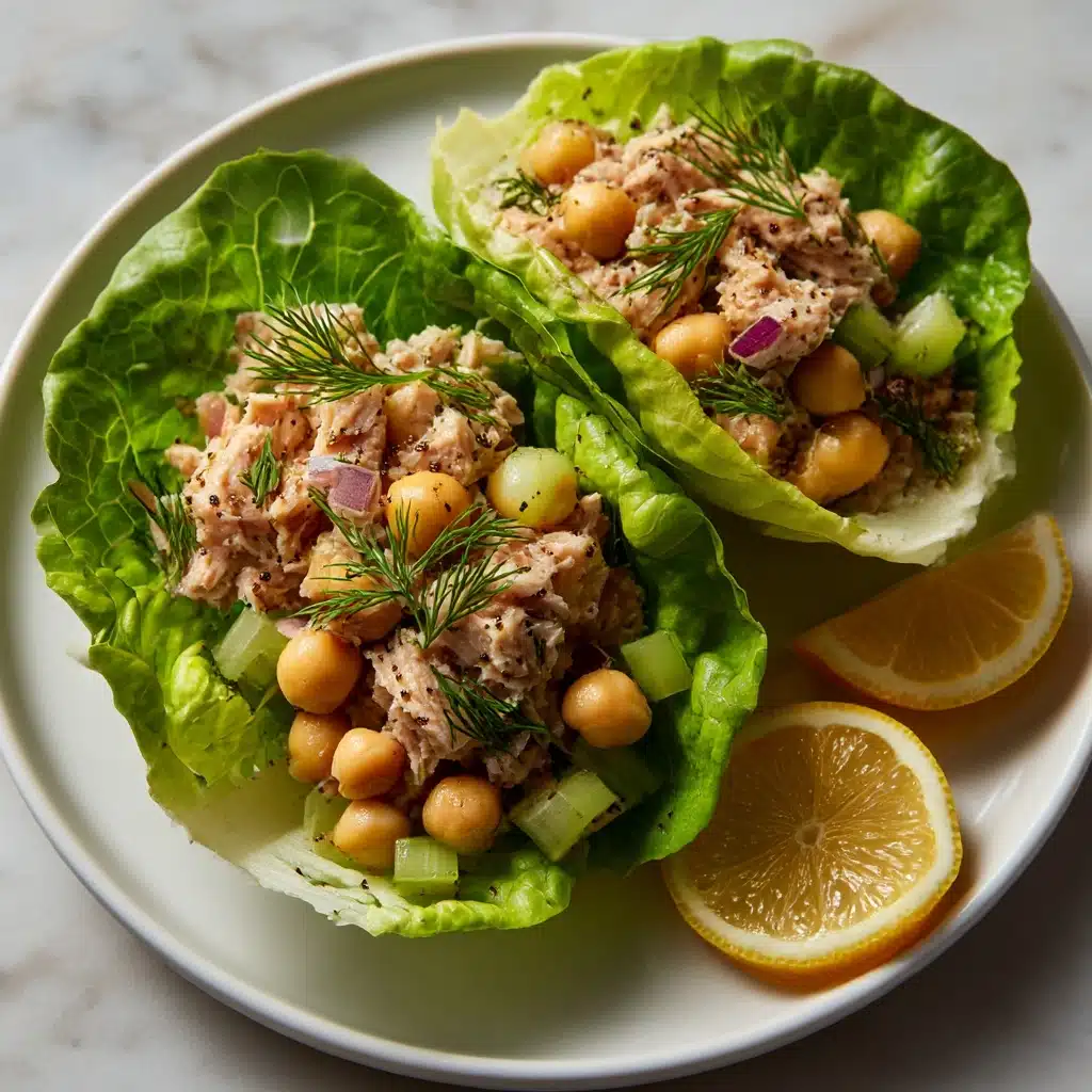 Lemon Tahini Chickpea Tuna Salad Recipe - Recipe Image