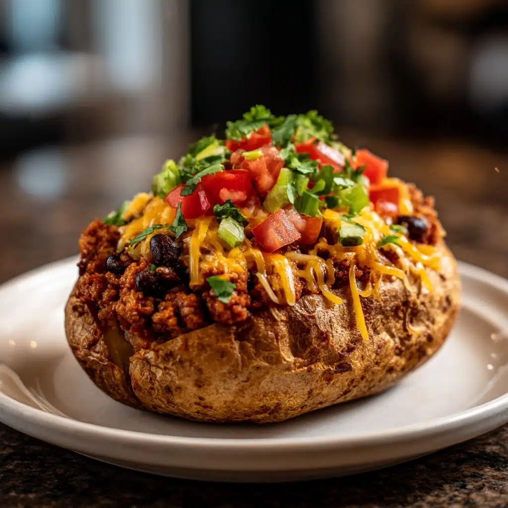 Taco Stuffed Baked Potatoes Recipe - Recipe Image