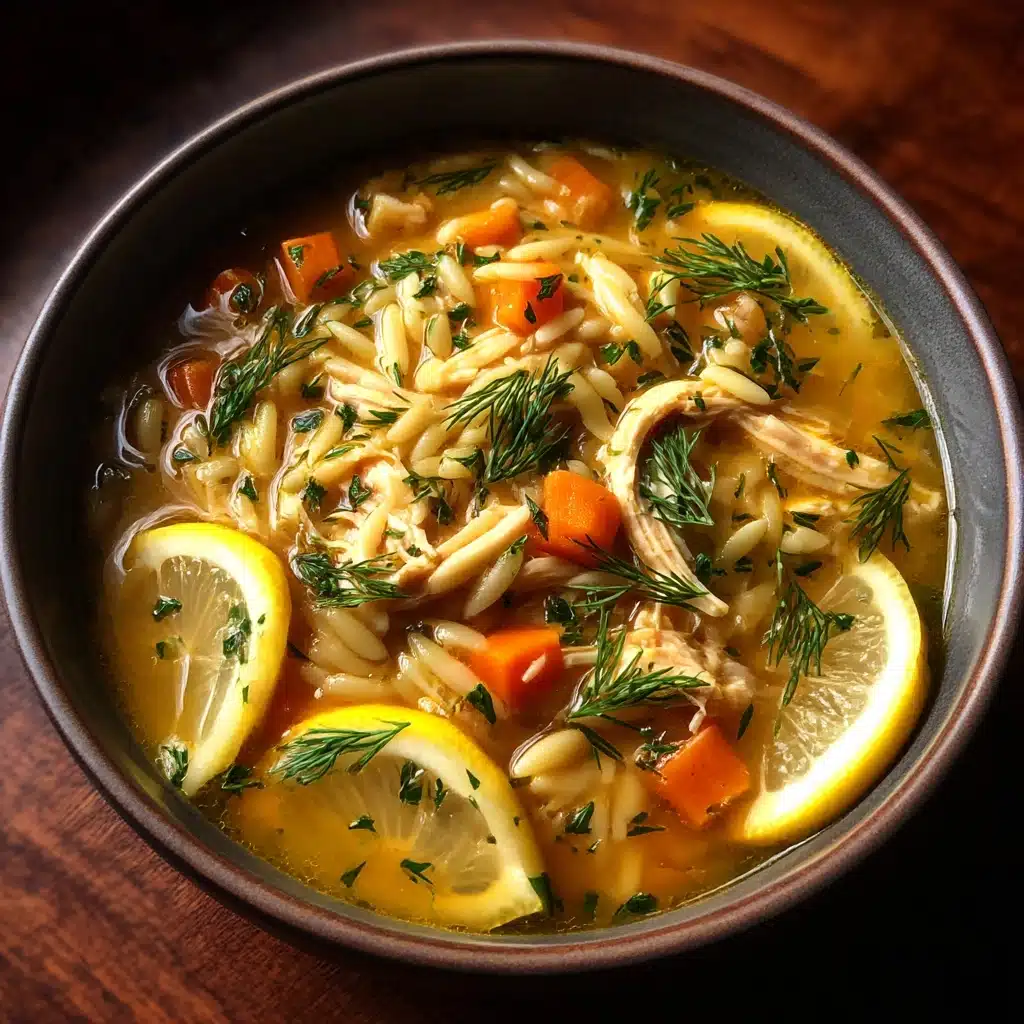 Avgolemono Greek Lemon Chicken Soup Recipe - Recipe Image