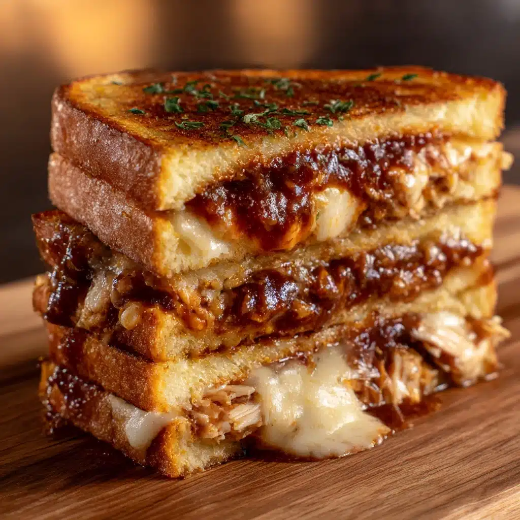 BBQ Chicken Grilled Cheese Sandwich Recipe - Recipe Image