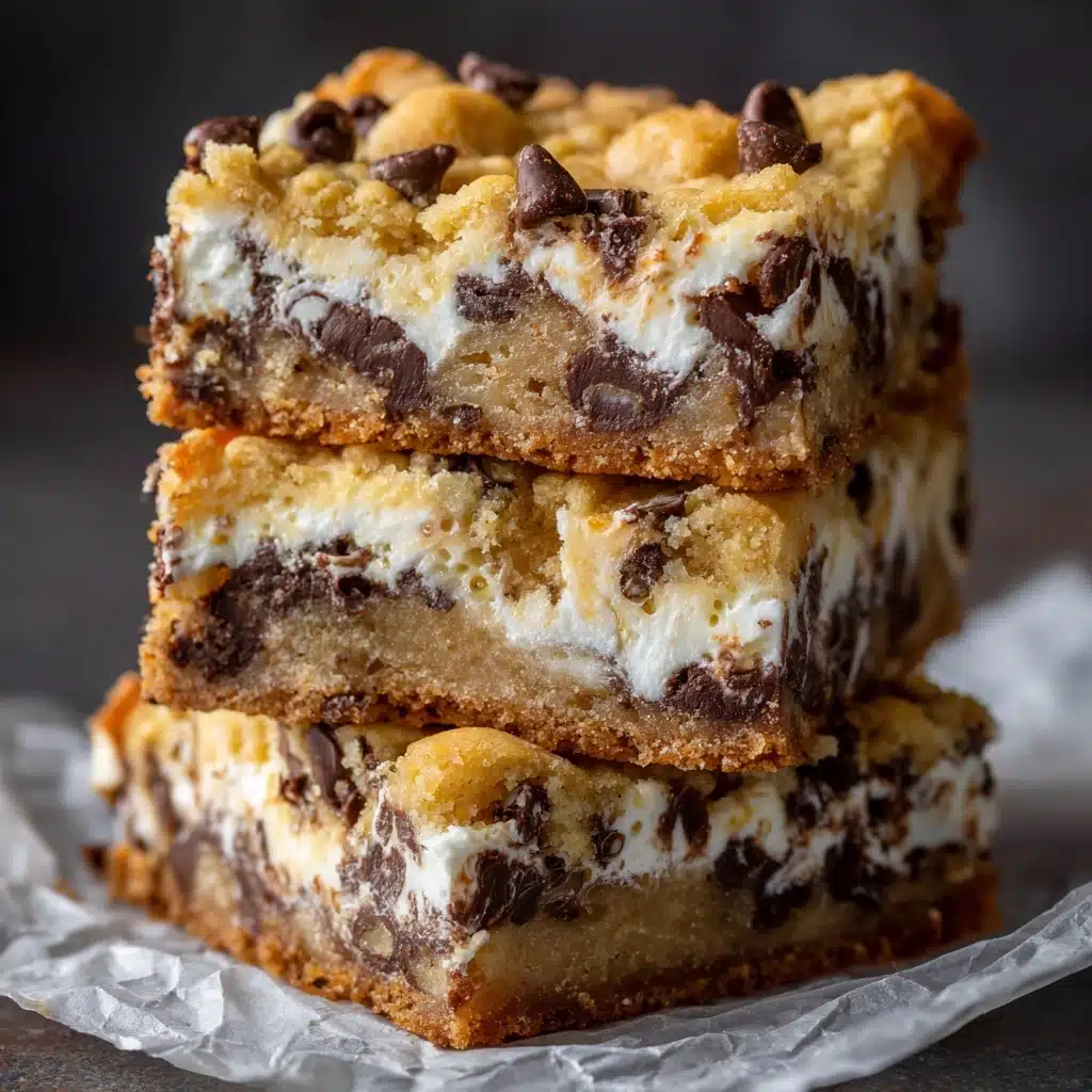 Peanut Butter Chocolate Chip Cookie Cheesecake Bars Recipe - Recipe Image