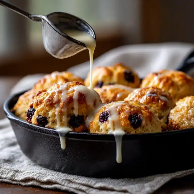 Sweet Blueberry Biscuits With Lemon Glaze Recipe