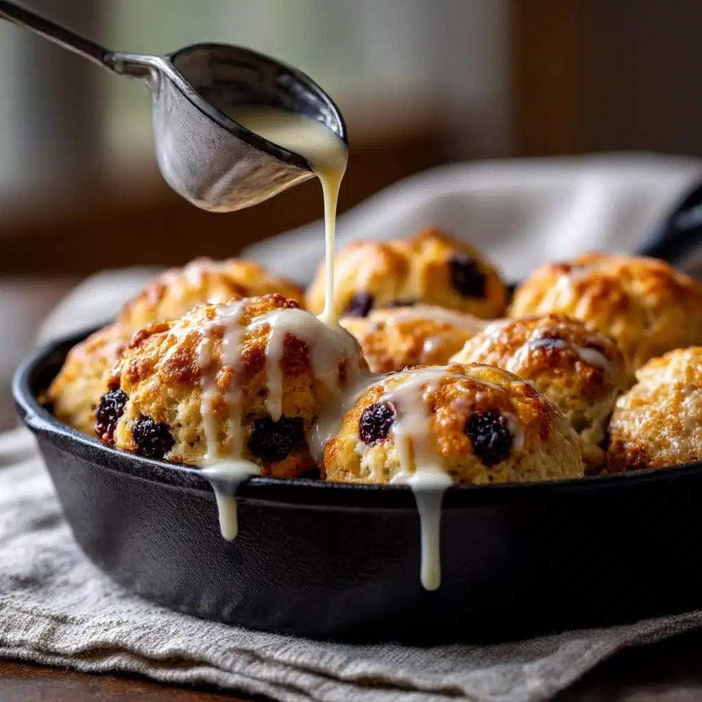 Sweet Blueberry Biscuits With Lemon Glaze Recipe