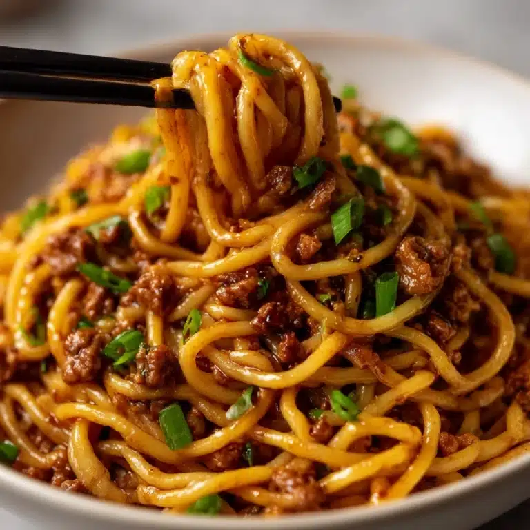 Mongolian Ground Beef Noodles Recipe