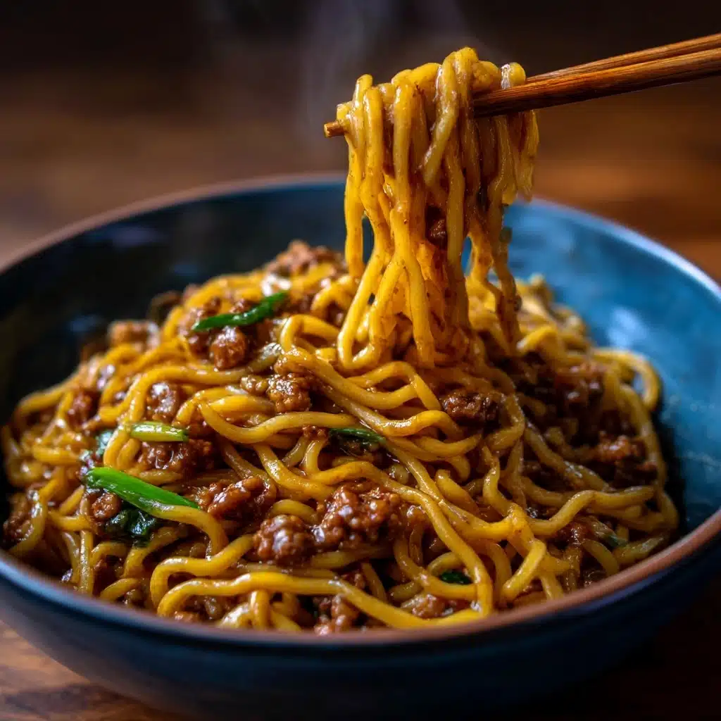 Mongolian Ground Beef Noodles Recipe - Recipe Image