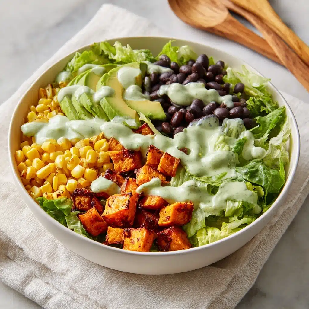 Spicy Southwestern Salad with Avocado Dressing Recipe - Recipe Image