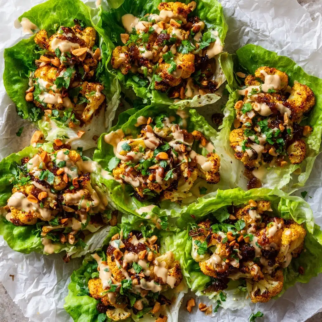 Roasted Cauliflower Lettuce Wraps with Korean BBQ-Inspired Sauce Recipe