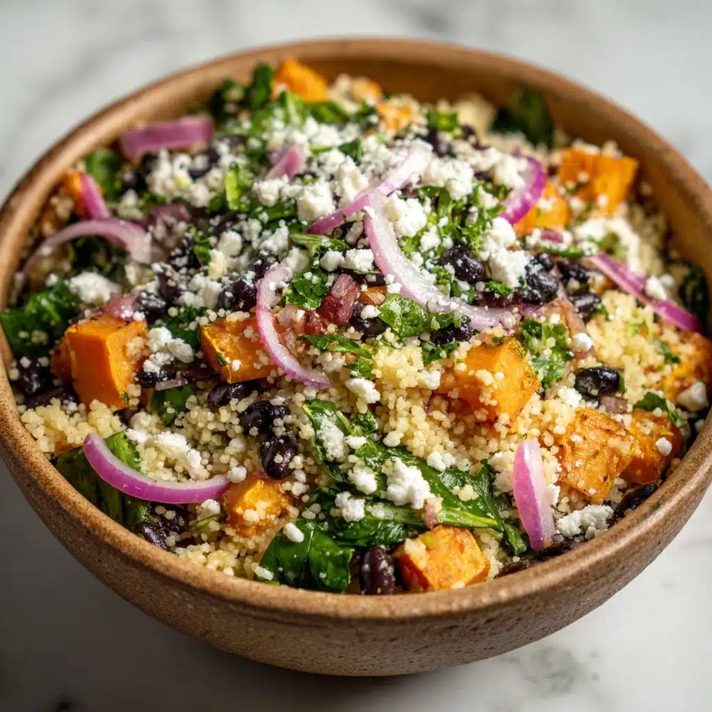 Couscous Salad with Lime Basil Vinaigrette Recipe