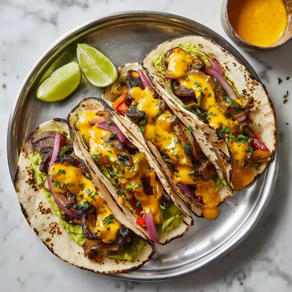 Vegan Sheet Pan Fajitas with Chipotle Queso Recipe