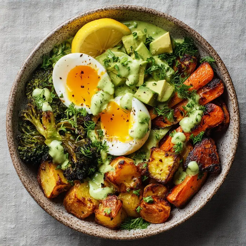 Roasted Vegetable Bowls with Green Tahini Recipe