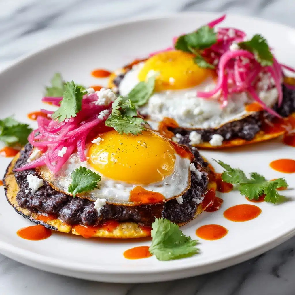 Red Chile Tostadas with Eggs Recipe - Recipe Image