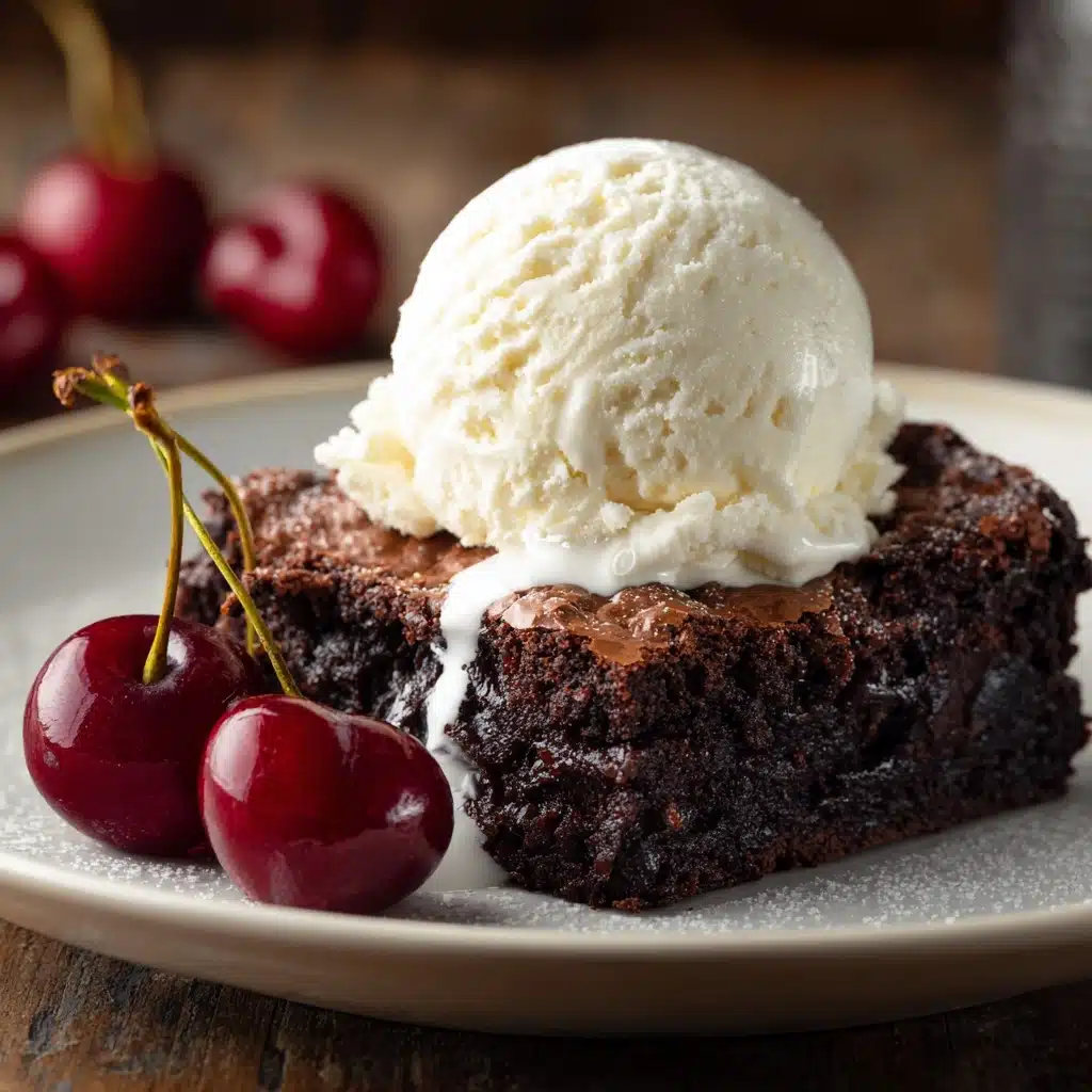 Roasted Cherry Brownies Recipe - Recipe Image
