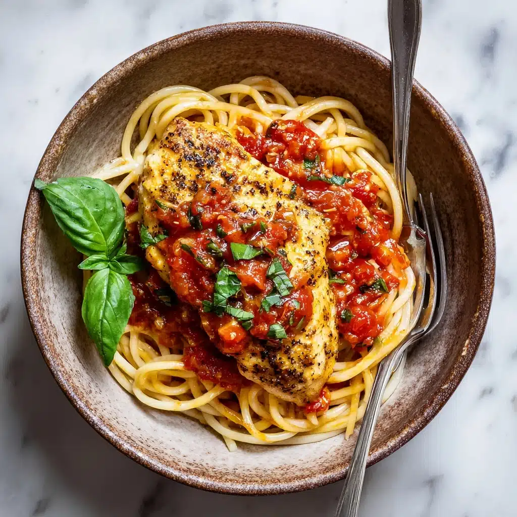Garlic Basil Chicken with Tomato Butter Sauce Recipe
