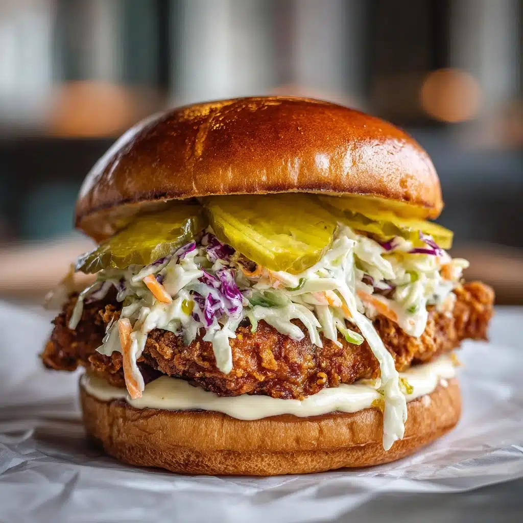 Summertime Fried Chicken Sandwiches with Tangy Slaw Recipe