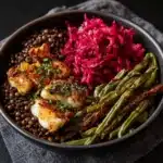 Perfect Baked Salmon with Lentils and Lemon Herb Sauce Recipe