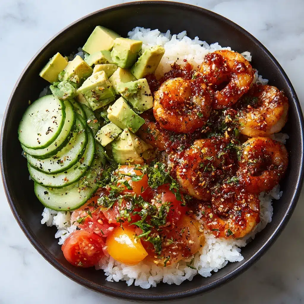 Spicy Shrimp with Peach Salad Recipe - Recipe Image