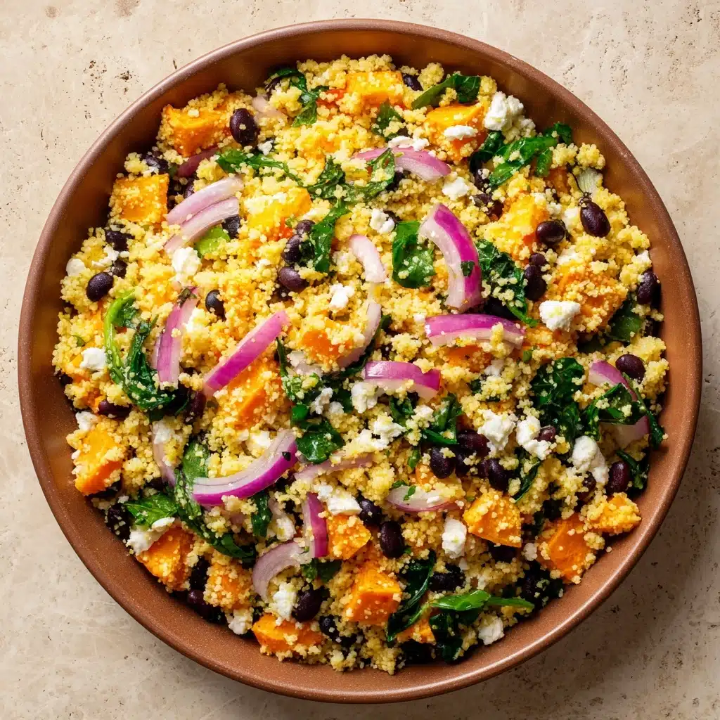 Couscous Salad with Lime Basil Vinaigrette Recipe - Recipe Image