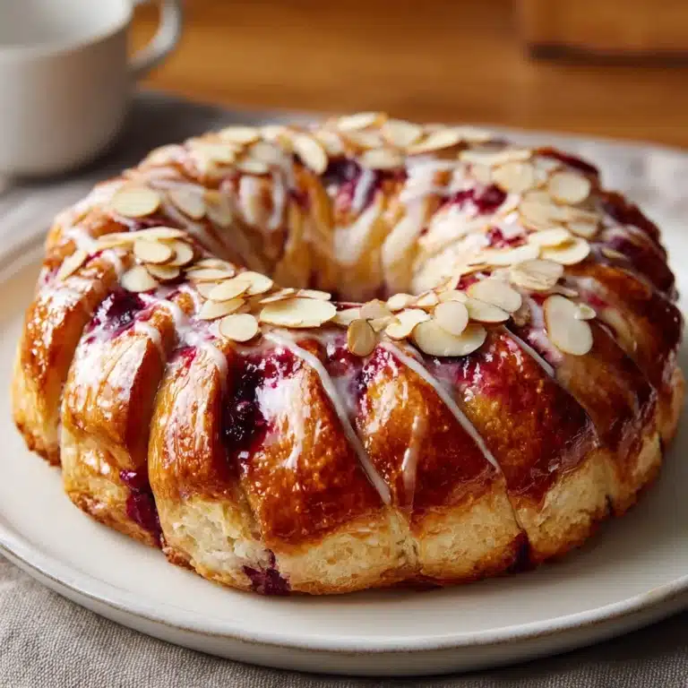 Christmas Tea Ring with Raspberry Cream Cheese Filling Recipe