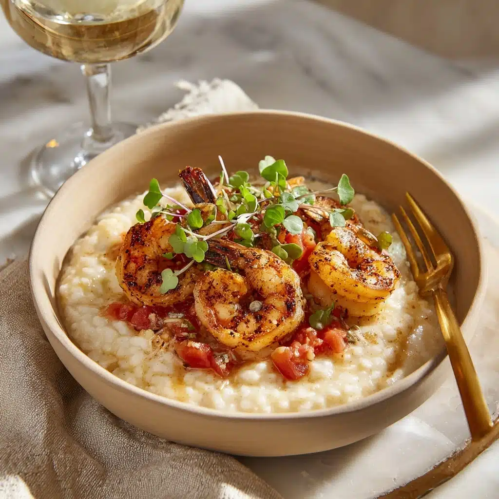 Pesto Shrimp and Parmesan Risotto Recipe - Recipe Image