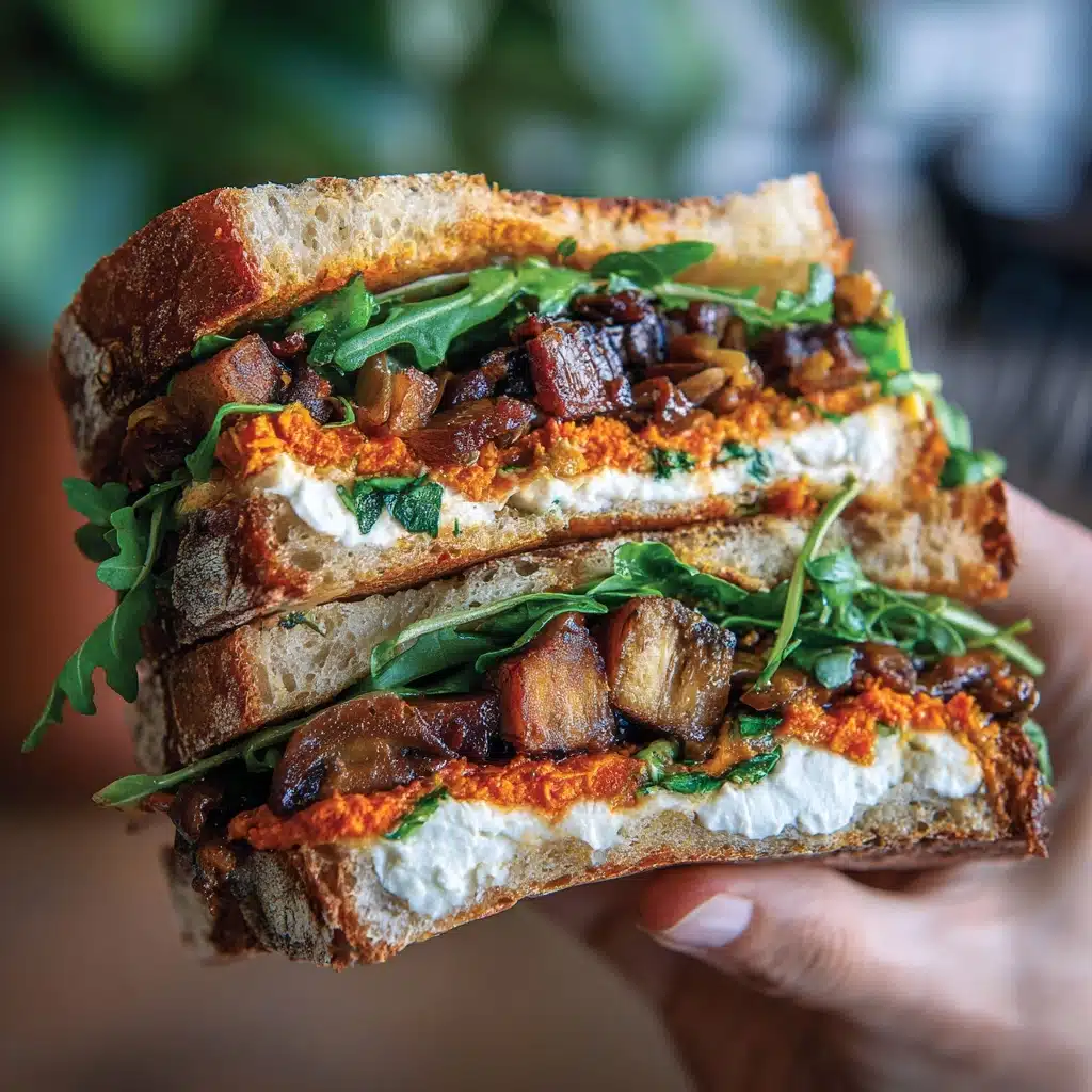 Roasted Mushroom Sandwich with Horseradish Aioli Recipe - Recipe Image