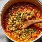 Pearl Couscous Skillet with Tomatoes, Chickpeas, and Feta Recipe
