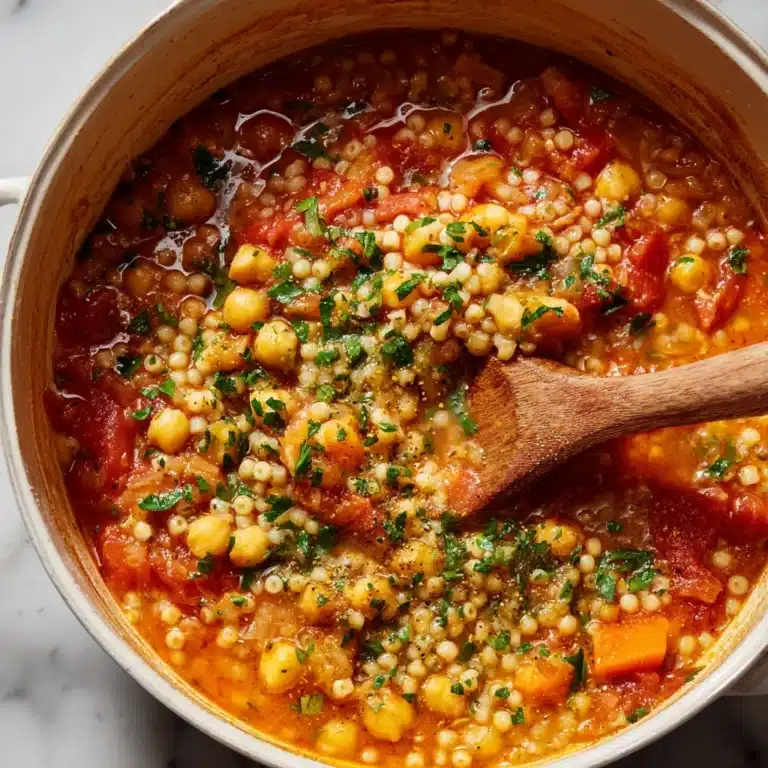 Pearl Couscous Skillet with Tomatoes, Chickpeas, and Feta Recipe