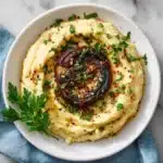 Grilled Chimichurri Portobellos with Goat Cheese Mashed Potatoes Recipe