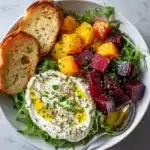 Beet and Burrata Salad with Fried Bread Recipe