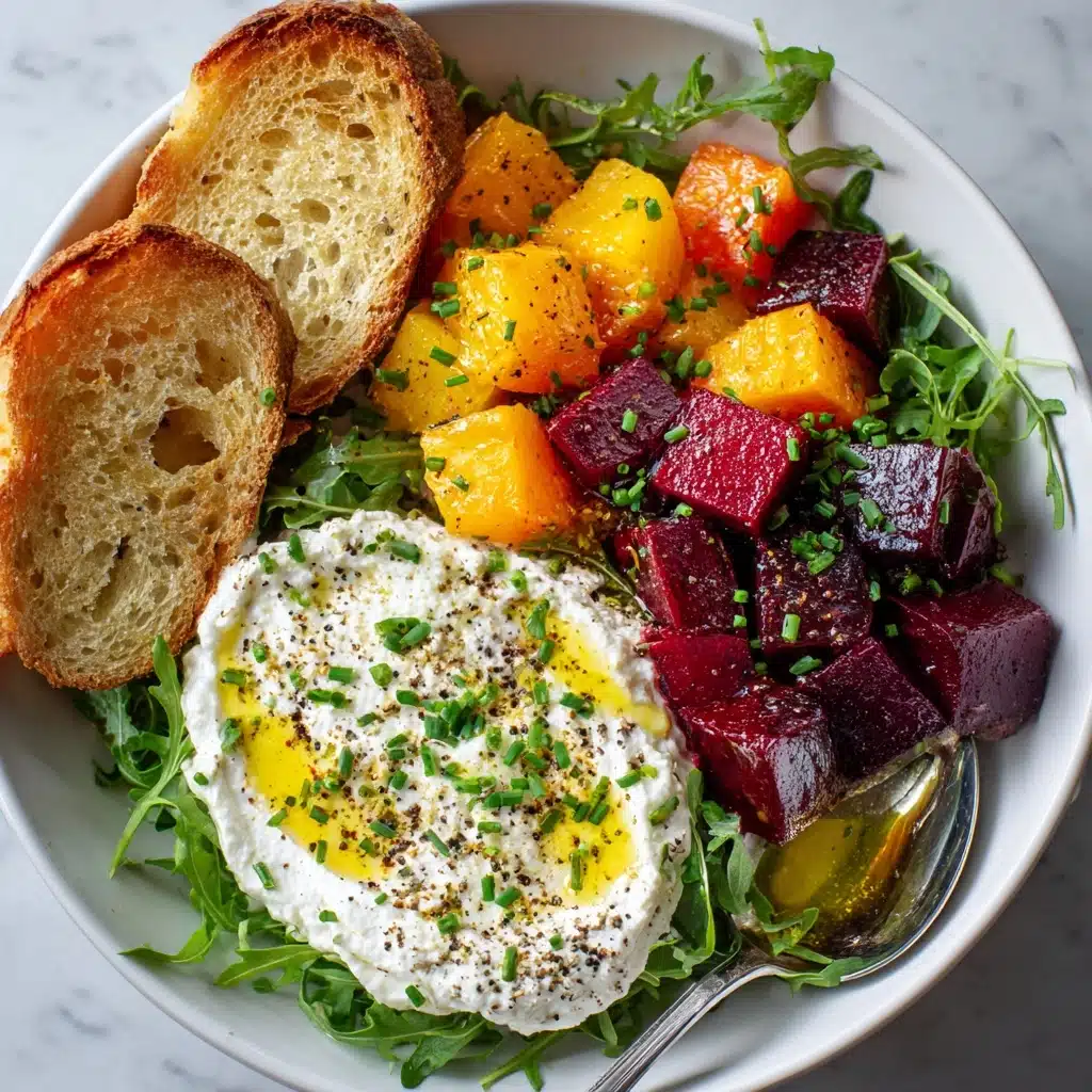 Beet and Burrata Salad with Fried Bread Recipe