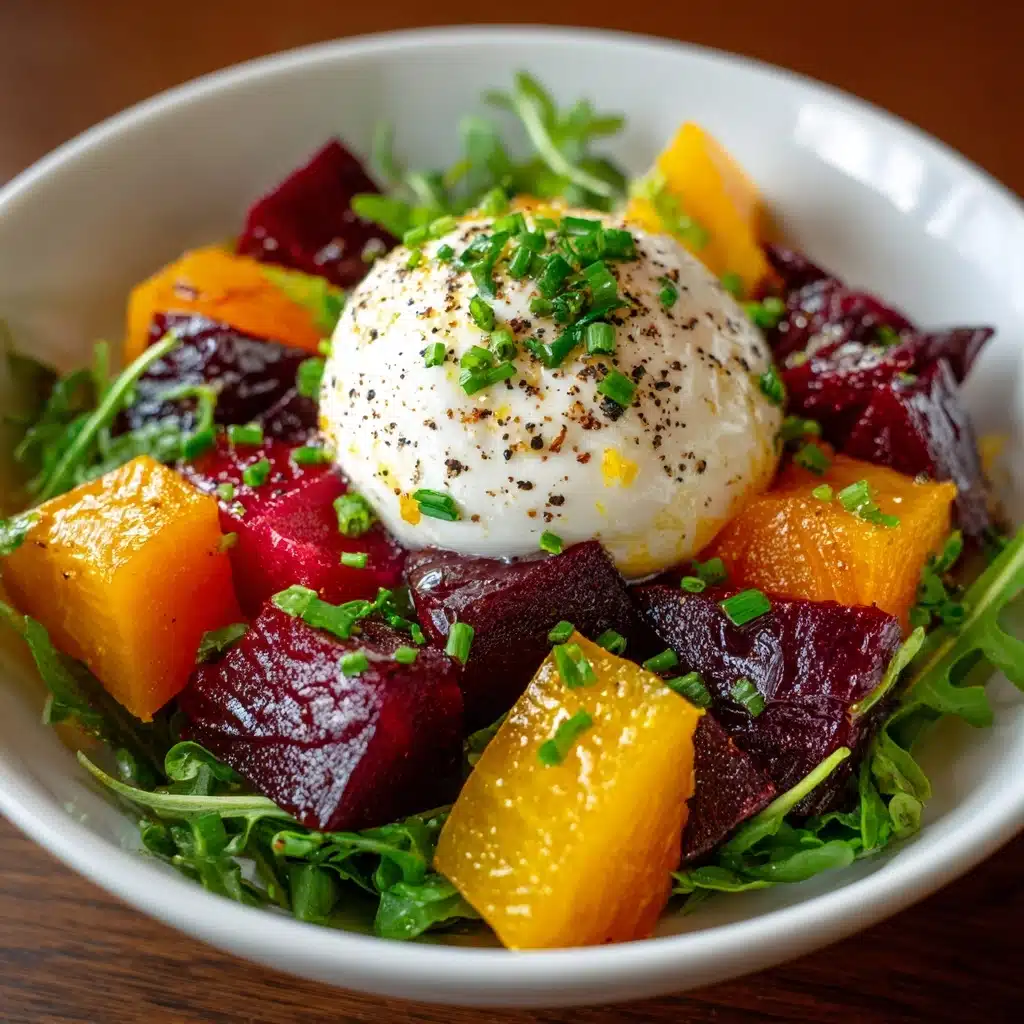 Beet and Burrata Salad with Fried Bread Recipe - Recipe Image