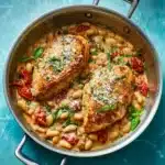 Garlic Basil Barramundi Skillet with Tomato Butter Sauce Recipe