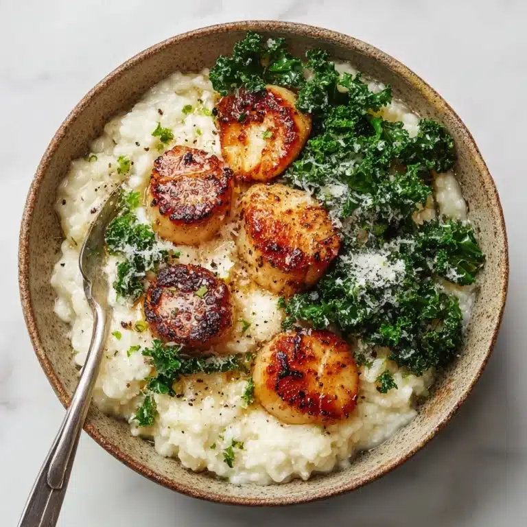 Brown Butter Scallops with Parmesan Risotto Recipe