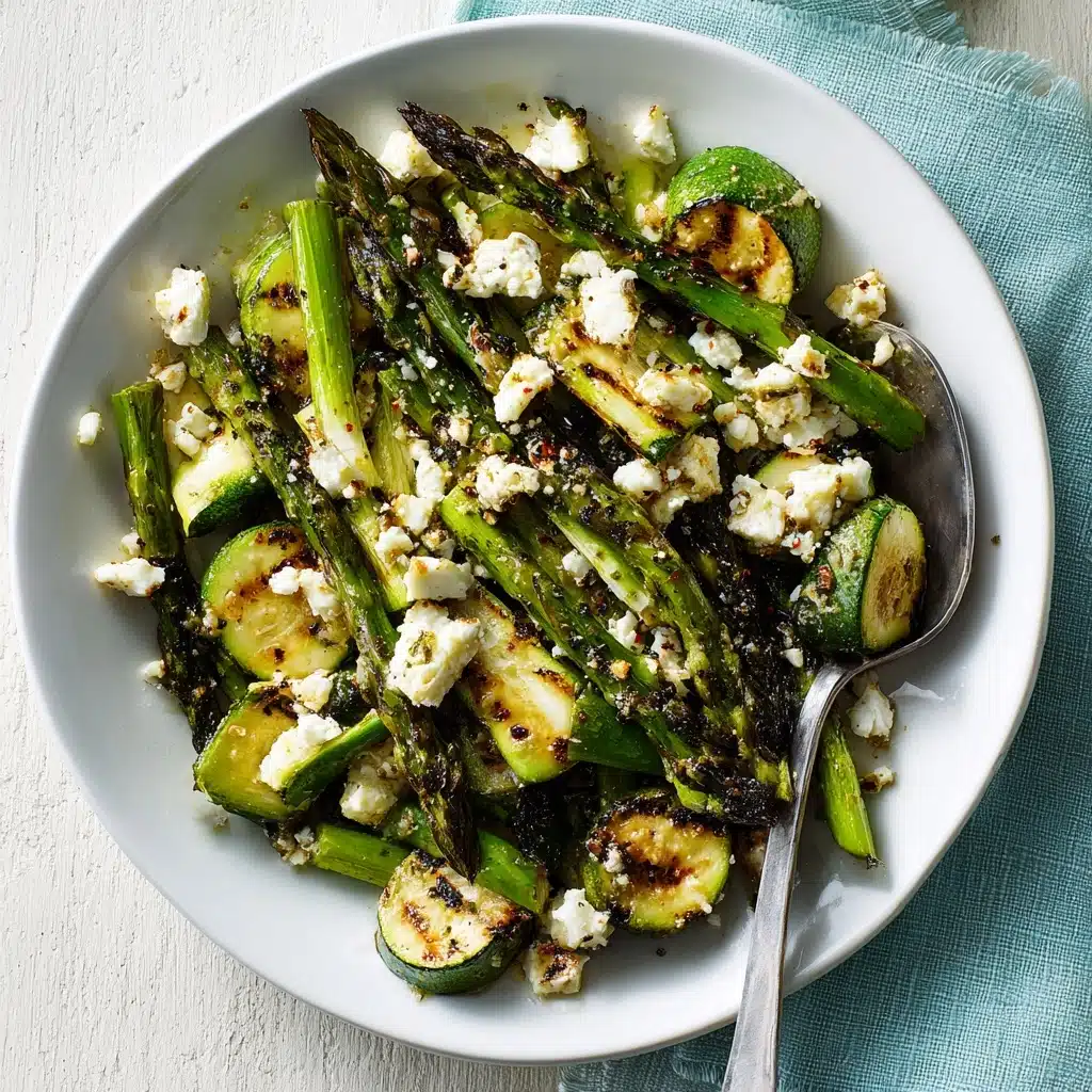 Grilled Asparagus Salad with Lemon & Feta Recipe - Recipe Image