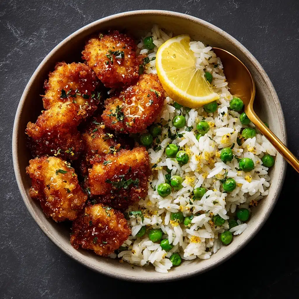 Baked Coconut Shrimp with Springy Rice and Honey Butter Sauce Recipe
