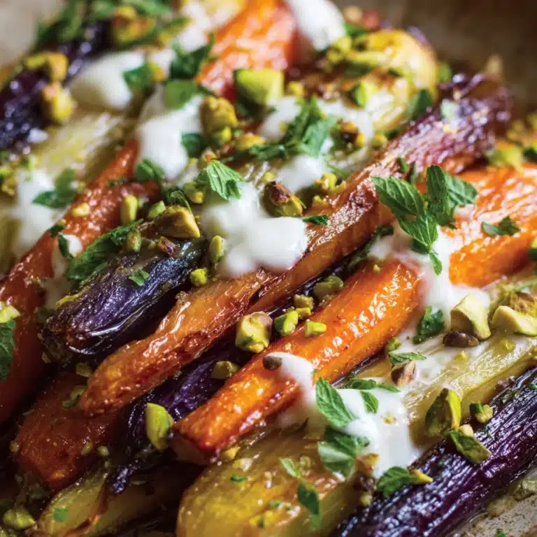 Roasted Carrots with Honey and Garlic Yogurt Sauce Recipe