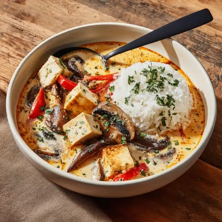 Thai Coconut Soup with Tofu and Rice Recipe