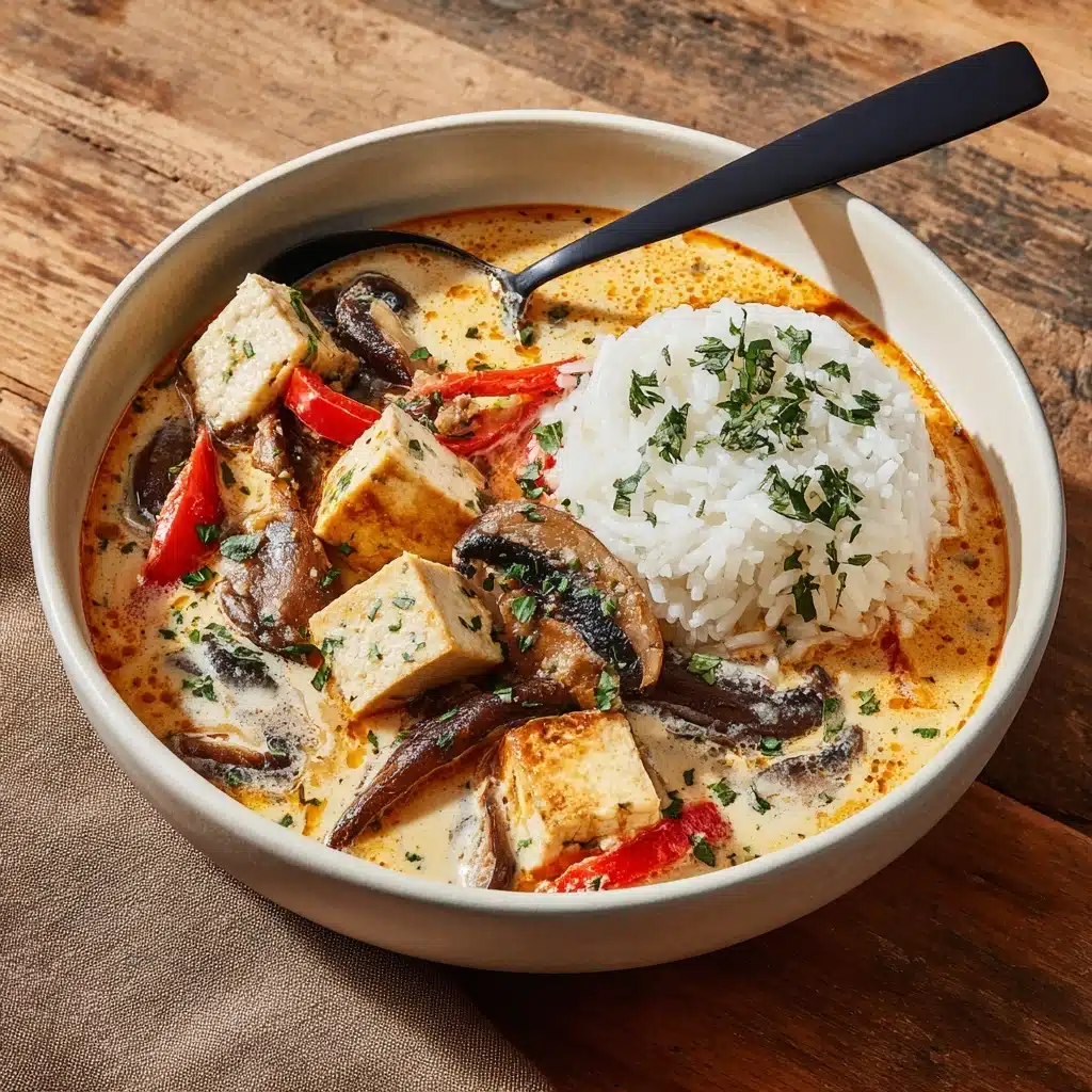 Thai Coconut Soup with Tofu and Rice Recipe